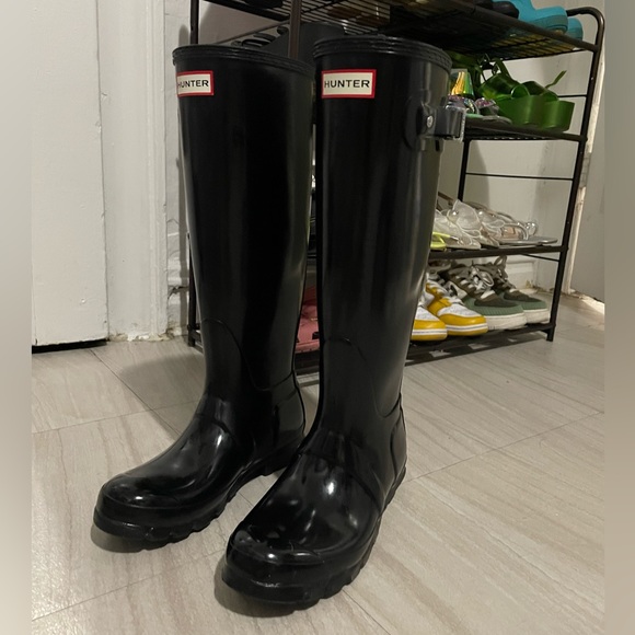 Tall black hunter boots - Picture 3 of 4